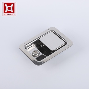 Weatherproof Polished Stainless Steel Paddle Handle Lock Recessed Flush Latch for Industrial Enclosure Canopy Toolbox - Product Image 3