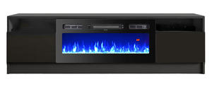 وحدة تلفزيون خشبية قائمة بذاتها مقاس 63 بوصة، وحدة وسائط مع مدفأة كهربائية للمنزل - Product Image 2