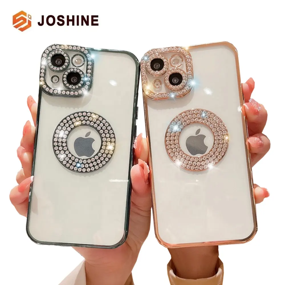 Women Girls Rhinestone Sparkle Soft TPU Transparent Bling Diamond Glitter Fancy Lady Phone Case for Iphone 14 13 12 Pro Max