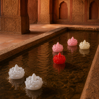 Farbenfrohe Schwimmende Lotus-LED-Laterne für Buddhistische Tempel, Teiche, Meditation, Zeremonien und Wasserdekoration