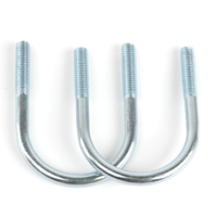 Support de tuyau durable DIN 3570 en acier au carbone, boulon en U, boulon en forme de U pour le serrage des tuyaux