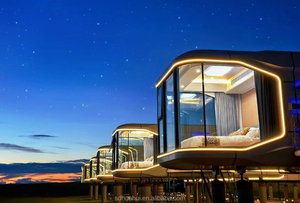 Maison conteneur en acier, Villa capsule, Cabane Apple extérieure, Hôtel de couchage, Cuisine portable, Maison préfabriquée autonome à énergie solaire - Product Image 2