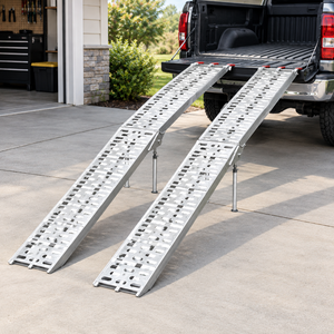 Rampa de Carga Portátil de Aluminio Reforzado para Motocicletas con Capacidad de 3000 Libras para Camionetas y Transporte de ATV/UTV - Product Image 1