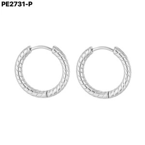 Pendientes de Aro de Moda 2.5*18 PE2731 para Mujer, Joyería de Alta Calidad - Product Image 1