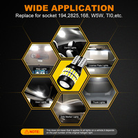 Sunshiny 1:1 Halogen-Äquivalent T10 W5W LED-Innenraumleuchte CANBUS 360 °   Beleuchtung IP68 Wasserdichte Auto-Kofferraumleuchte