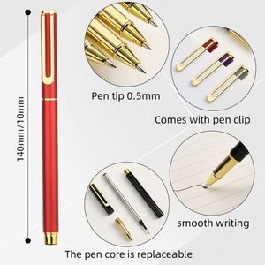 Juego de Papelería de Oficina de Alta Calidad, Bolígrafo de Punta Redonda Negro y Bolígrafo Metálico, Regalos Empresariales - Product Image 2