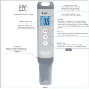 High Accuracy Digital 7-in-1 Water Lab <strong>TDS</strong> <strong>Meter</strong> pH ORP EC Salt Temp PPM Dissolved Solid OEM Aquarium Pool Use - Product Image 3