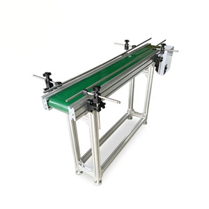 آلة نقل صغيرة بحزام مطاطي من البي في سي لنقل زجاجات المشروبات ومستحضرات التجميل - Product Image 1