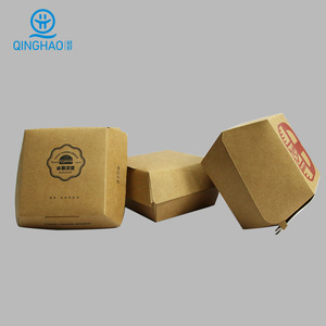 Cajas de Hamburguesas Kraft Tipo Concha de Nuevo Diseño, Impresión Personalizada, Materiales Reciclados Biodegradables, Empaque de Papel Marrón Ecológico - Product Image 1