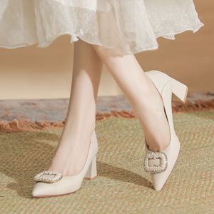 Chaussures Youxianmei à bout pointu, talons blocs, talons moyens, style D'Orsay, confortables, chaussures habillées pour femmes - Product Image 2
