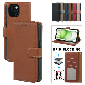 Nueva Funda Cartera de Cuero con Cierre Magnético para <span class=keywords><strong>iPhone</strong></span> 16 Pro Max 15 14 Pro con Titular de Tarjetas - Product Image 6