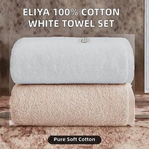 Ensemble de serviettes de bain, de toilette et de visage en coton 100% écologique, tissé, de luxe, personnalisable, couleur unie, forme et taille sur mesure - Product Image 2