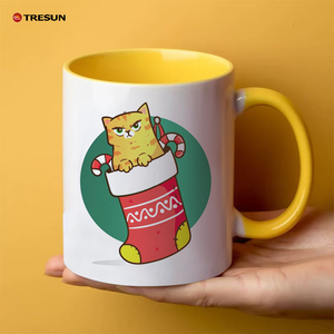 Nhiều màu các loại màu sắc bên trong đầy màu sắc 11 oz tùy chỉnh cá nhân tùy chỉnh trà sữa gốm cà phê thăng hoa cốc cốc - Product Image 4