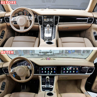 YU GUANG pour Porsche Panamera 970 à 971 double écran tableau de bord Console centrale changement de vitesse 13 pièces Panamera 2011 mise à niveau vers 2024 intérieur
