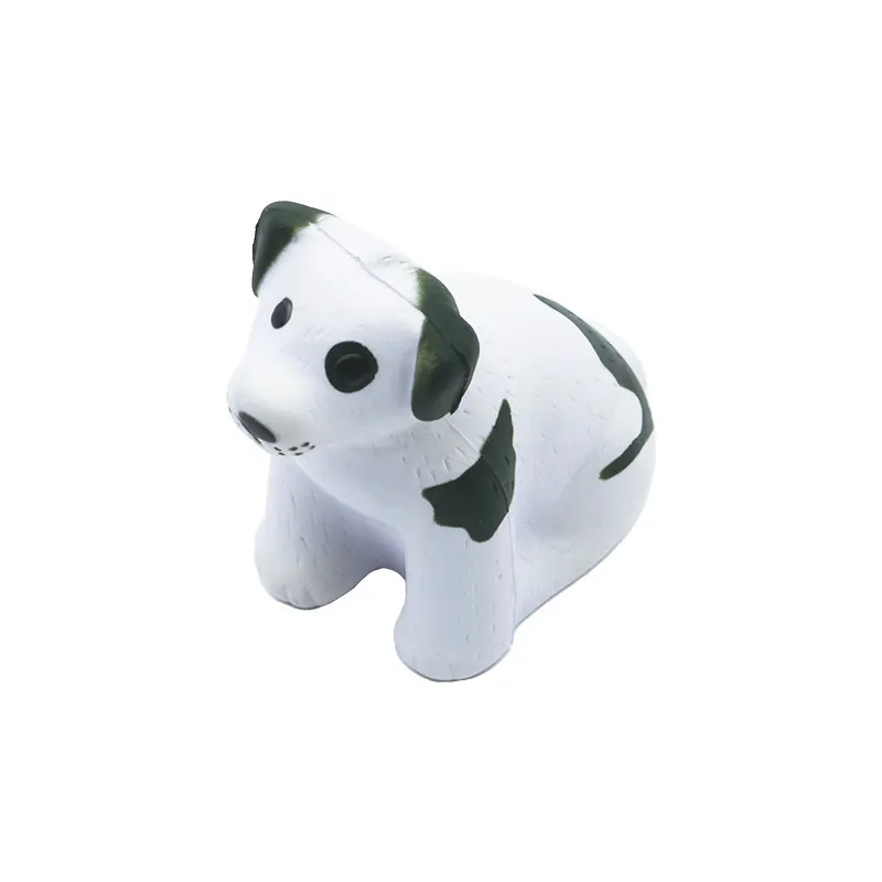 Usine directement personnalisée faisant PU mousse anti-stress lente montée squeeze squishy chiens peluche pour enfants