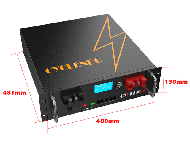 Cyclenpo 48V100Ah Lithium LiFePO4 Battery Pack with Display 6000 Cycles 5-Year Warranty for Home & Solar Energy Storage