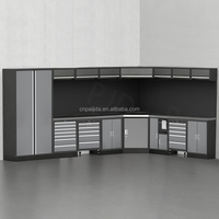 Système d'armoires de travail en métal, chariot à outils mobile modulaire de 72 pouces, armoire à outils pour réparation automobile, combinaison d'armoires de rangement