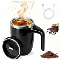 Tasse à café mélangeuse automatique en acier inoxydable 304, mélange rapide et sans effort, tasse à lait électrique rotative magnétique