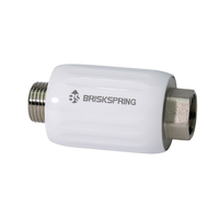 Conditionneur d'eau dure domestique BriskSpring sans sel, système anti-calcaire à fonctionnement manuel, garantie 3 ans, pour tuyauterie