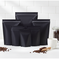 Sacs en Mylar Noir Mat Imprimés Personnalisés, Petits, Refermables avec Fermeture Éclair, Pochette Plate en Aluminium avec Support et Capuchon pour Emballage de Ceinture