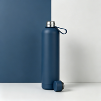 Bouteille d'eau isotherme sport en acier inoxydable à double paroi de 750 ml avec peinture mate, personnalisable