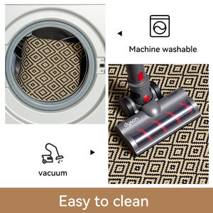 พรมปูพื้นห้องครัวรูปสี่เหลี่ยมผืนผ้าลายเรขาคณิตโพลีเอสเตอร์ผ้าฝ้ายกันน้ำกันลื่นกันคราบดูดซับน้ำมันพรมแถบยาว - Product Image 5