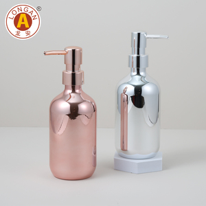 Longan all'ingrosso 500ml argento vuoto PET pompa Dispenser bottiglia per lozione Shampoo balsamo <span class=keywords><strong>sapone</strong></span> liquido per il lavaggio del corpo - Product Image 3