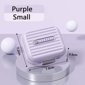 Boîte de rangement de pilules Boîte de rangement de médicaments Boîte à pilules hebdomadaire compacte avec conception de serrure adaptée aux voyages en plein air multi-usages - Product Image 6