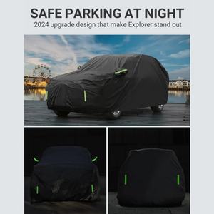 Housse de protection pour voiture, compatible avec <span class=keywords><strong>Ford</strong></span> Explore 2011 – 2024, coupe-vent, toutes saisons, imperméable, protection contre le soleil, la pluie, les UV, la poussière et la neige, housse extérieure - Product Image 5