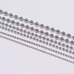 <span class=keywords><strong>Collier</strong></span> de boules de perles en acier inoxydable de taille multiple Chaîne d'étiquette de chien <span class=keywords><strong>militaire</strong></span> pour hommes femmes - Product Image 5