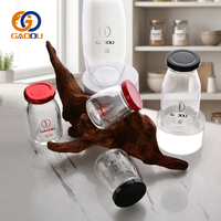 Bouteille en verre vide de 150 ml, transparente, avec bouchon à vis en métal, pour jus, boissons, lait, 100 ml, 200 ml, 250 ml, 500 ml, 1000 ml