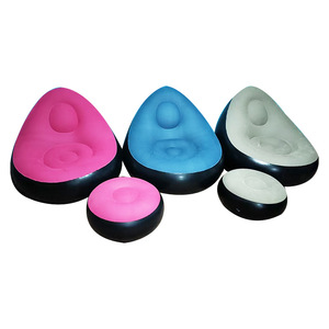 Inflatable Beanbag Chair <b>Folding</b> Lounge <b>Sofa</b> Single Tatami Mat Soft Air Fill Foldable Seat - Product Image 1