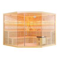 Sauna finlandais hexagonal haut de gamme – Sauna vapeur intérieur pour la maison avec structure en bois composite écologique