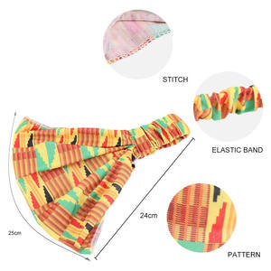 Créateur de mode <span class=keywords><strong>bandeau</strong></span> deux pièces/ensemble motif africain imprimé Polyester femmes Sport cheveux accessoires - Product Image 3