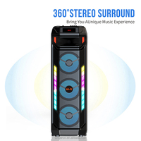 SING-E ZQS8317 Altavoz Bluetooth Portátil Profesional con RGB, Carga Inalámbrica, Mini Altavoces para Exteriores y Hogar, Woofer, Tweeter, Micrófono
