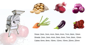 Coupe-légumes professionnel DRB-312L de haute qualité pour pommes de terre, oignons et carottes <span class=keywords><strong>en</strong></span> dés ou <span class=keywords><strong>en</strong></span> morceaux - Product Image 5