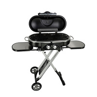 Barbecue portable OEM BENSUN M03090 pour camping, table de cuisson pliable en fer thermolaqué avec chariot à roues au propane, fabriqué à Ningbo