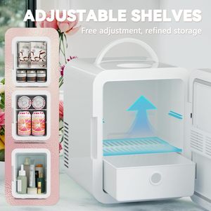 Euhomy Mini Fridge 5l Ac Portable Cooler Warmer With Led Mirror for Skincare Cosmetics Desktop Beauty <b>Refrigerator</b> 5l Ac/dc Port - Product Image 5