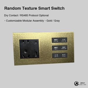 Prise intelligente Jekon Gray à texture aléatoire, contact sec/RS485, modulaire personnalisable, automatisation hôtelière et domestique - Product Image 4