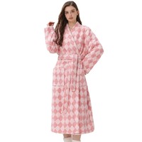 Peignoir de nuit thermique en polaire corail pour femme, long et épais, en flanelle, pour l'automne et l'hiver, en velours de riz, pour couple, vente en gros