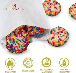 Bolsas de Papel Blancas Personalizadas con Logotipo, Resistentes a la Grasa, para Almacenamiento de Alimentos, a Prueba de Aceite, para Hamburguesas y Perritos Calientes - Product Image 4