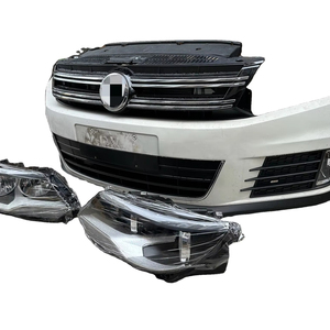 2016 para Volkswagen <span class=keywords><strong>Tiguan</strong></span> <span class=keywords><strong>r</strong></span>-<span class=keywords><strong>line</strong></span> Upgrade Bodykit nuevo ABS plástico parachoques delantero difusor rueda ceja Auto guardabarros accesorio - Product Image 1