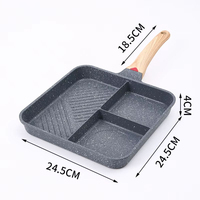 Poêle KZR écologique de qualité alimentaire, carrée, en fonte, avec revêtement PTFE, poignée composite, style américain, résistante au four, certifiée SGS/LFGB