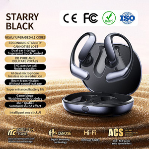 Auriculares Inalámbricos Q102 con Gancho para la Oreja, Sonido Envolvente Direccional, Tecnología de Transmisión y Mezcla, Auriculares Bluetooth para Deportes y Oficina - Product Image 1