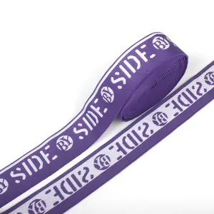 Low price Y type open side nylon custom jacquard underwear elastic band logo elastic waistband