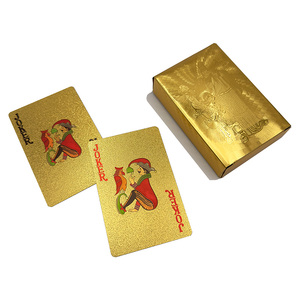 Cartas de Juego de Plástico Personalizadas de Arabia Saudita, Proveedor de Cartas de Juego de PET Resistentes al Agua con Lámina Dorada Personalizada - Product Image 1