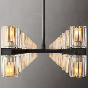 American Industrial Retro Vintage Chandelier for Restaurant 72" Large Kitchen Island Meeting Dining Room Rectangle Chandeliers - Product Image 5