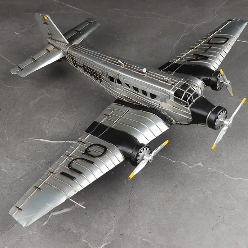 Retro American Transport Aircraft Modell Eisen Kunst Nostalgische Ornamente Handgemachte Metall Flugzeug Handwerk Modell Flugzeug Kind Spielzeug Geschenk