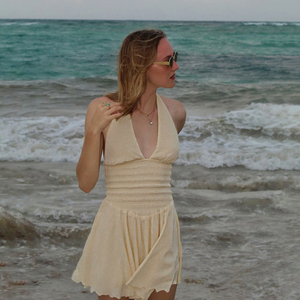 Robe d'été décontractée pour femmes, en tricot patchwork, sans manches, mini-robe avec fermetures éclair, tenue de fête de vacances, haute qualité, vente chaude - Product Image 5