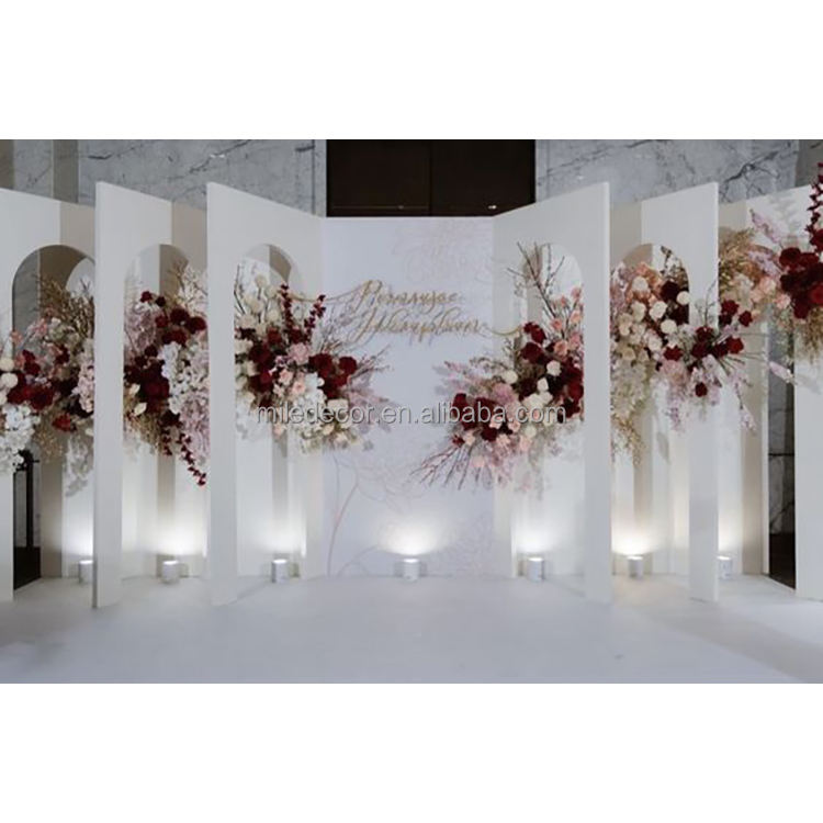 Elegant Anniversary Stage Decoration Balloon Arches More - Main Image